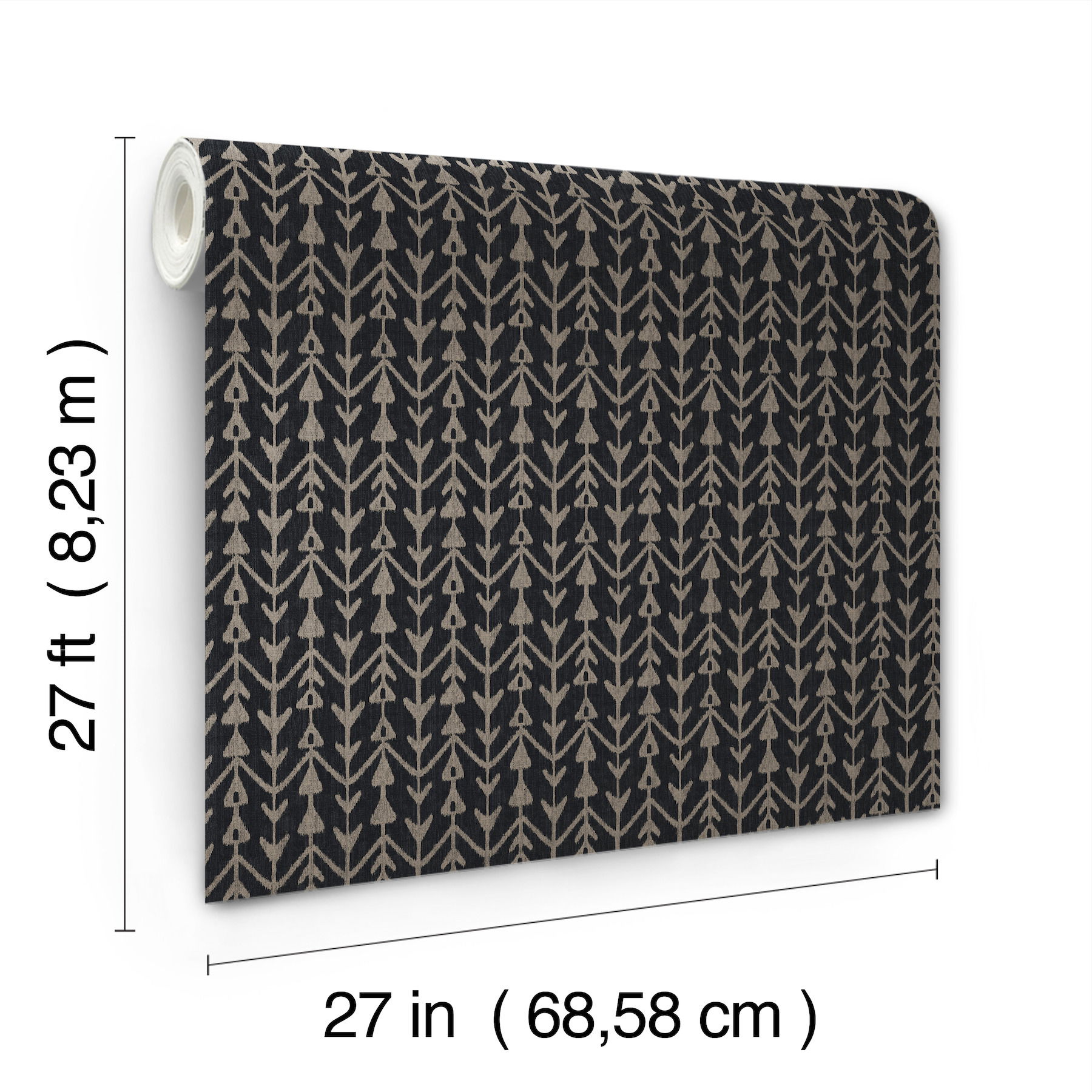 Martigue Stripe Black Wallpaper large image 