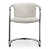Freeman Chrome Frame Dining Chair Blended Cream - Set Of Two, by Moe's Home, 22" width x 30" height x 24" depth thumbnail 2