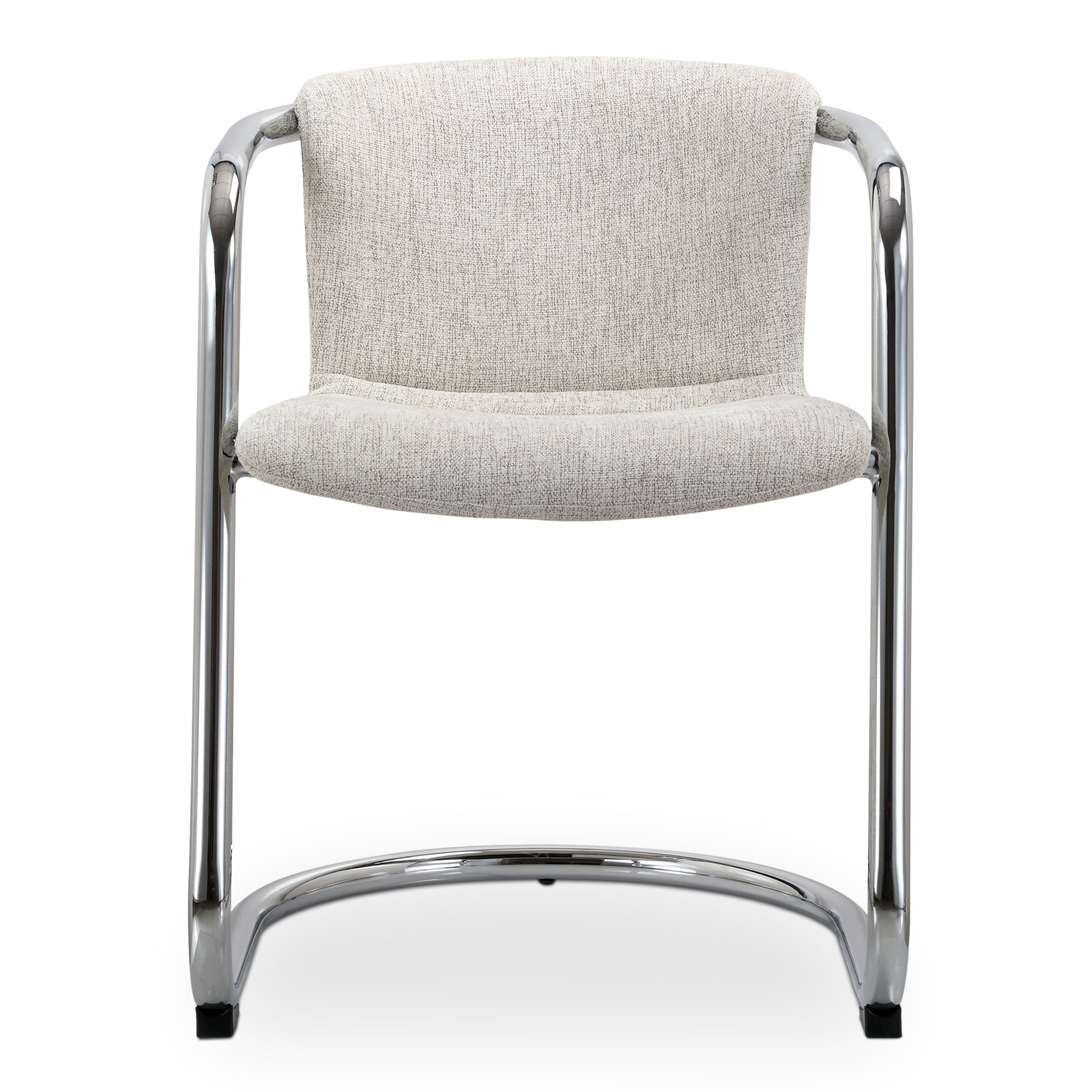 Freeman Chrome Frame Dining Chair Blended Cream - Set Of Two large image 