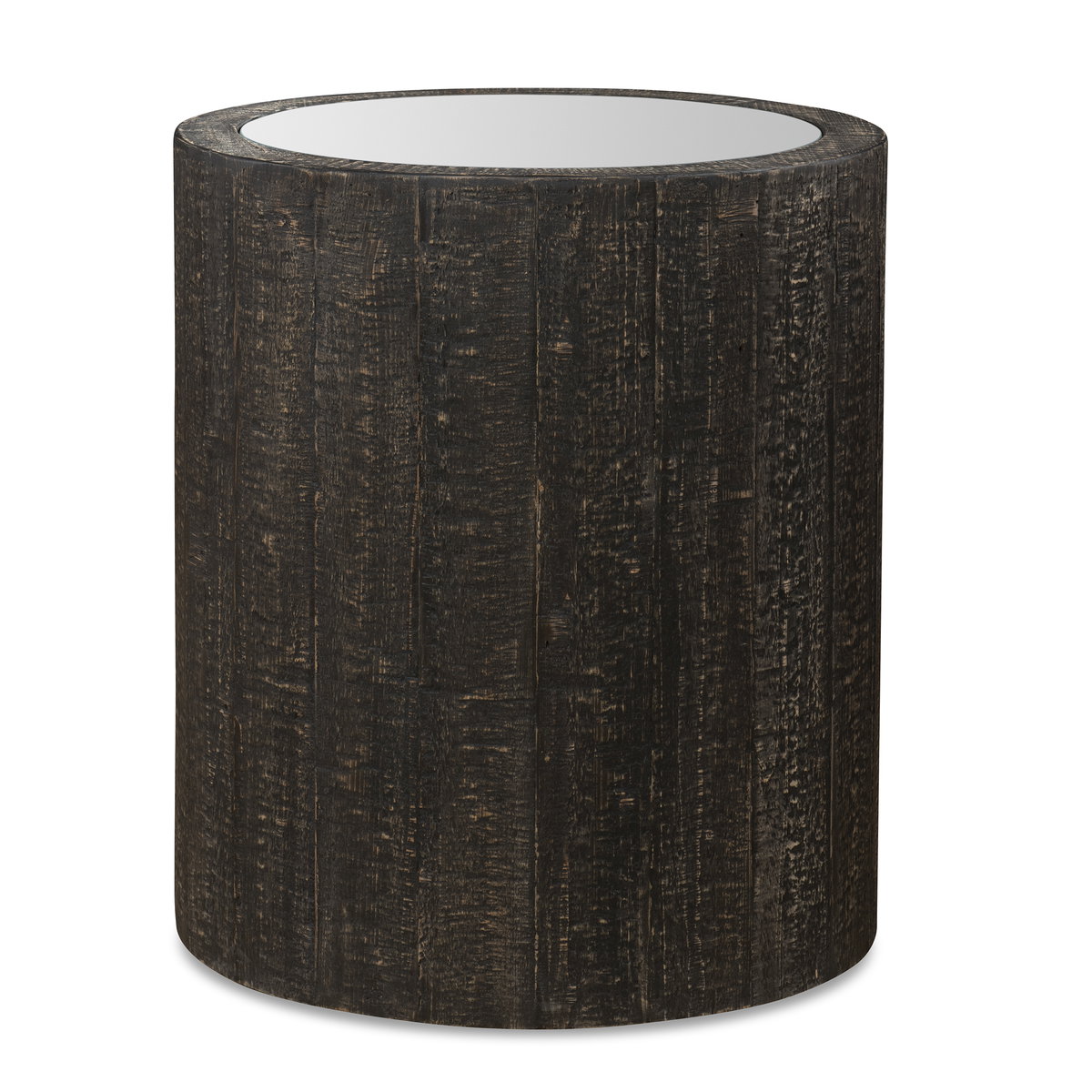 Sequoia Mirrored Drum Table, Side & End Table by Uttermost, 22" width x 25" height x 22" depth View 1