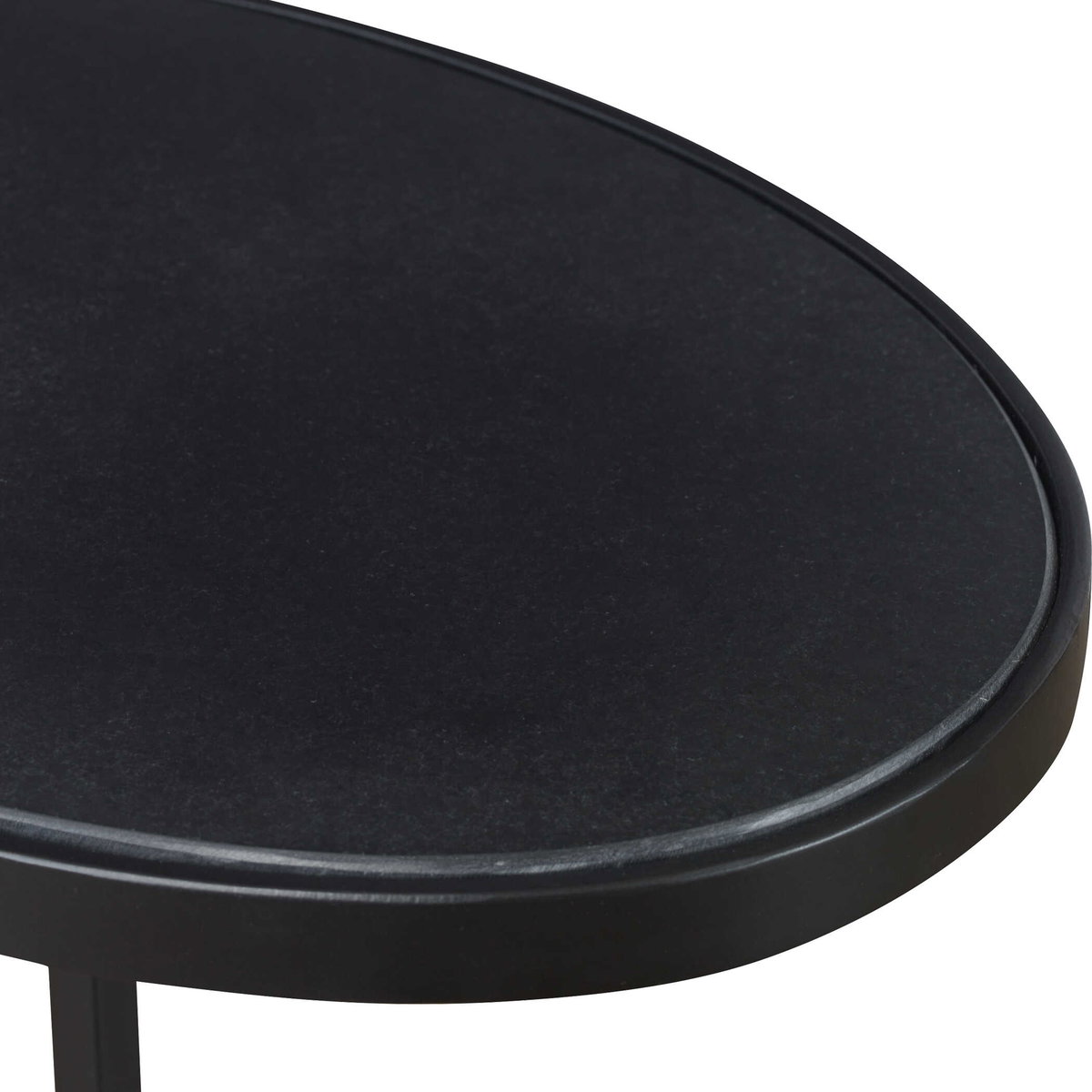 Jessenia Black Marble Accent Table, Side & End Table by Uttermost, 18" width x 23" height x 12" depth View 5