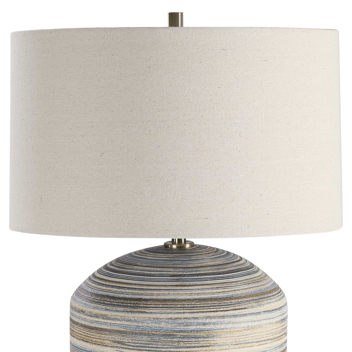 Prospect Striped Accent Lamp, Table Lamp by Uttermost, 17" width x 22" height x 17" depth View 7