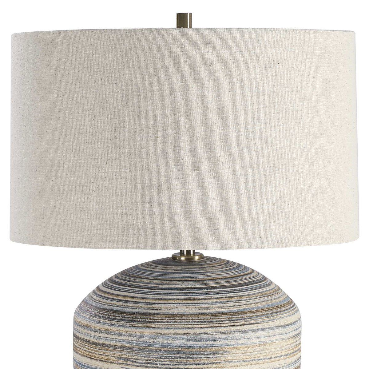 Prospect Striped Accent Lamp, by Uttermost, 1'5" width x 1'10" height x 1'5" depth View 7