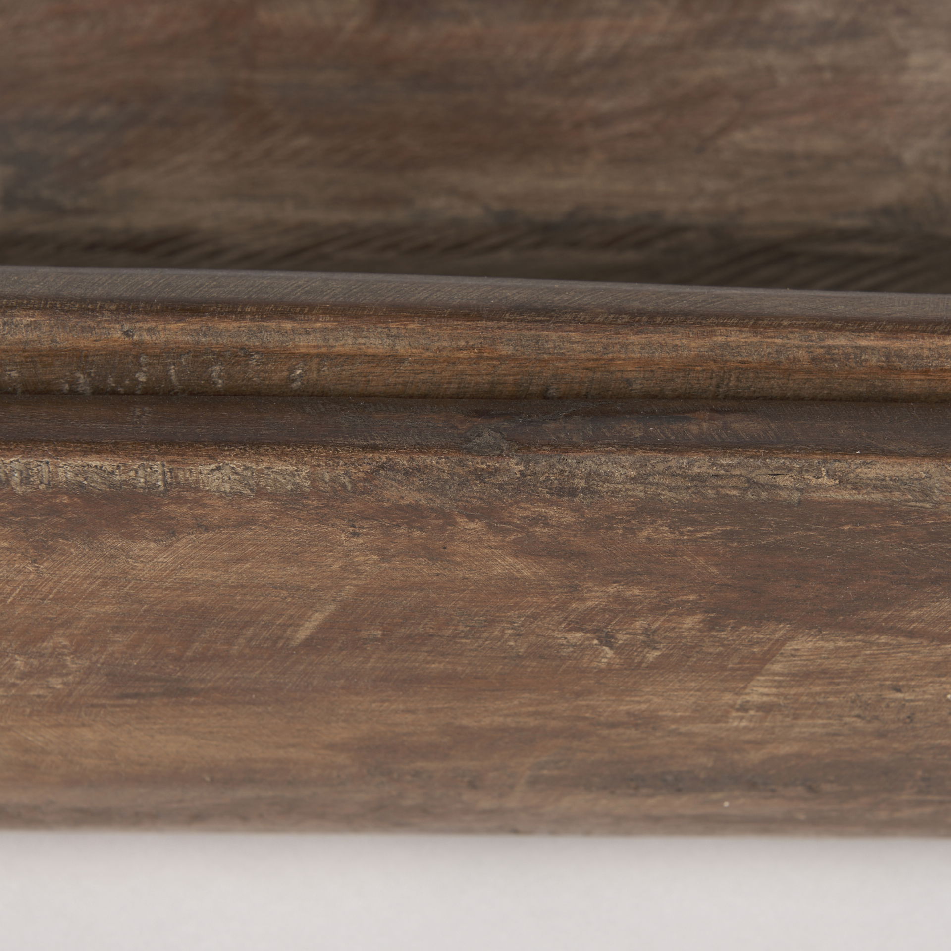 Athena Set of 2 Extra Large Medium Brown Reclaimed Wood Trays, Decorative Tray by Mercana, 34" length x 8" width x 5" height View 9