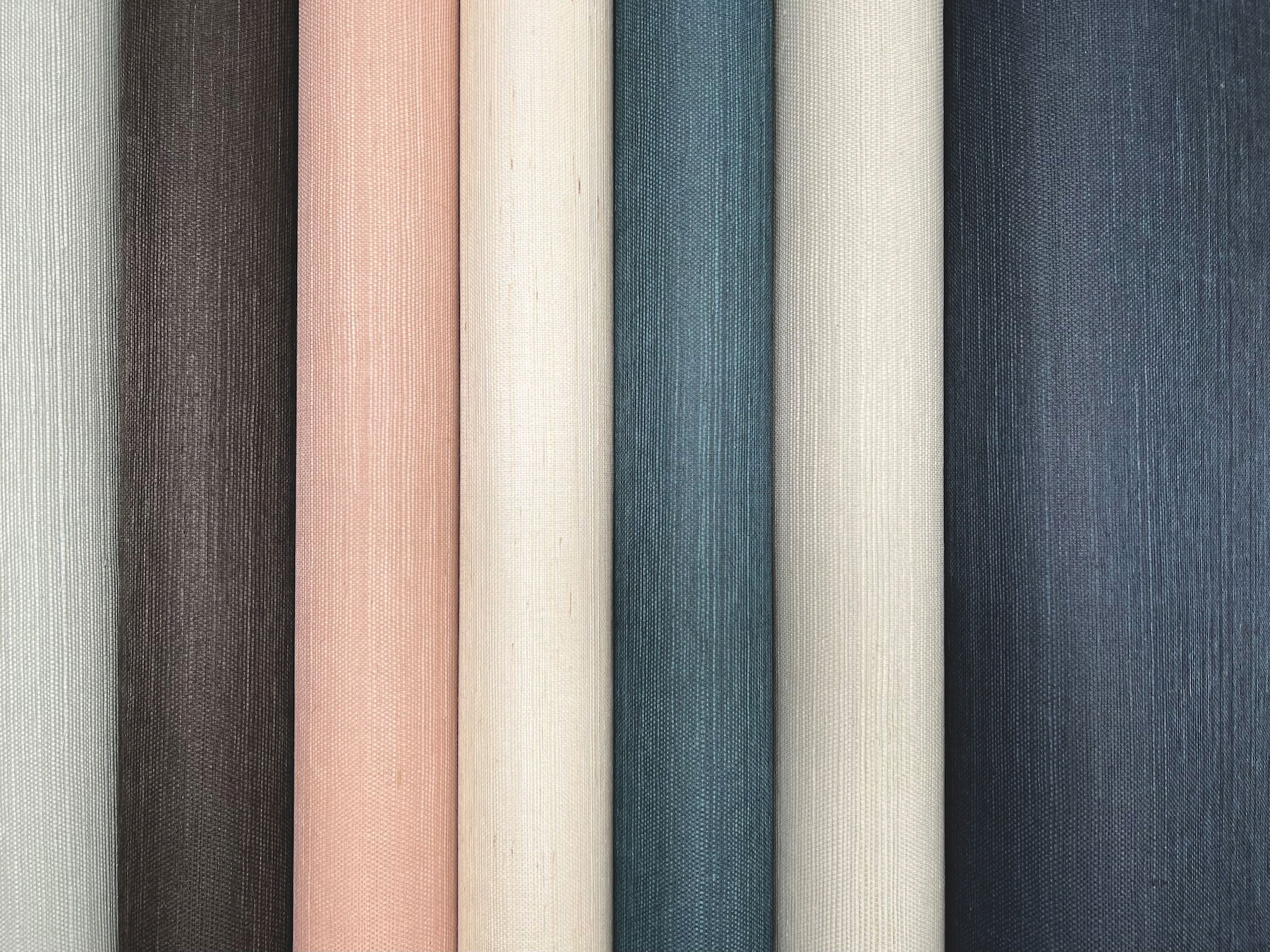 Plain Grass Sisal Grasscloth Blue Wallpaper large image 