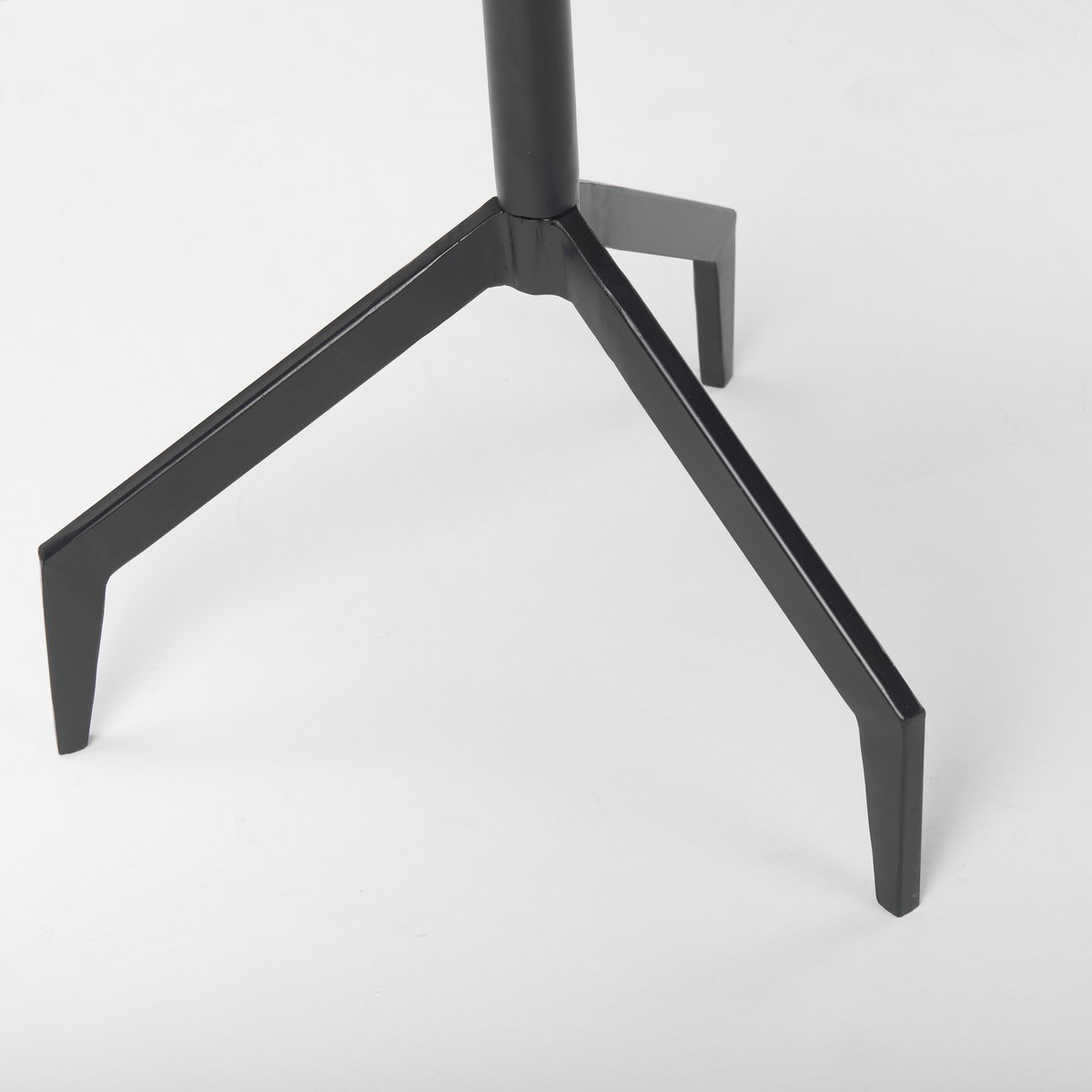 Serre Marble Top 3 Prong Black Metal Base End Table, Side & End Table by Mercana, 20" length x 22.5" width x 20" height View 7