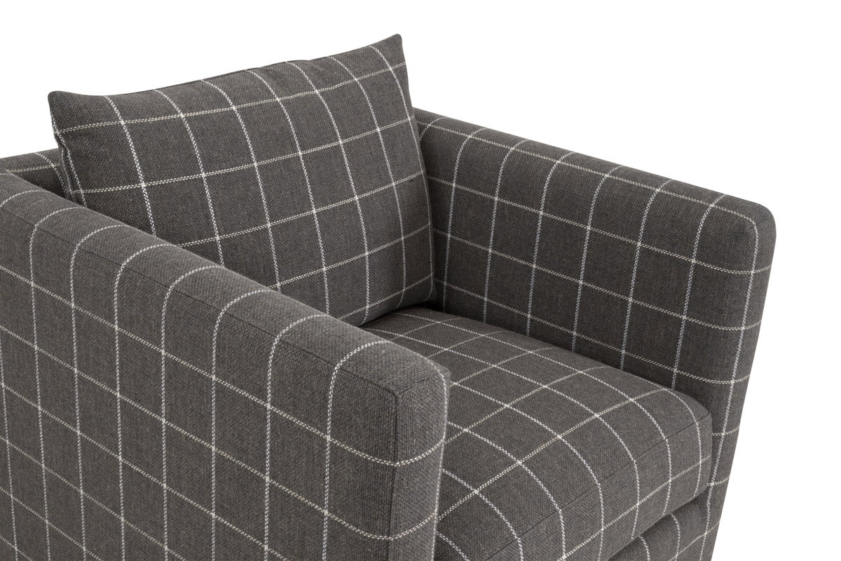 Siena Plinth Base Swivel Club Chair, Accent Chair by Essentials for Living, 33" width x 35" height x 35" depth View 6