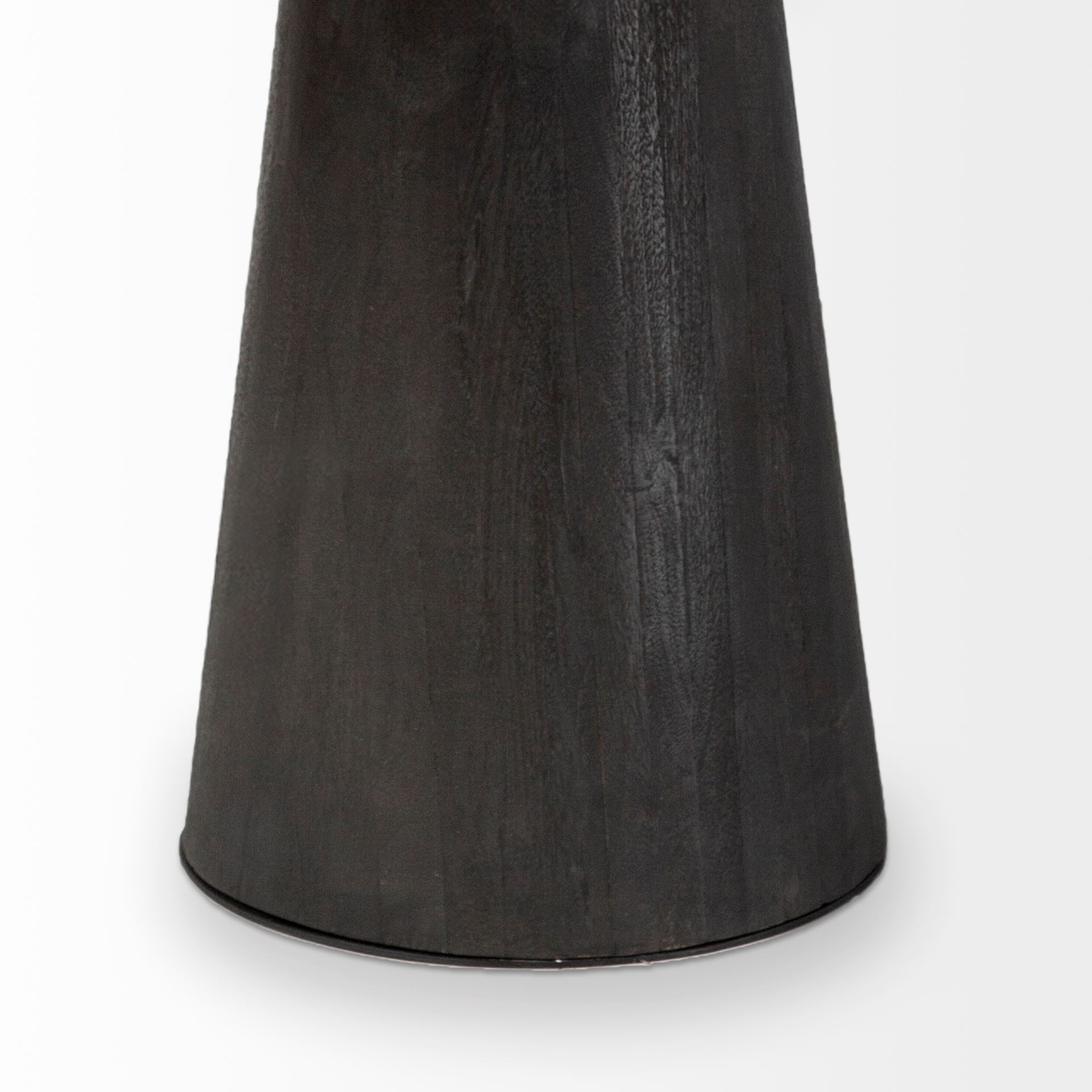 Maxwell 54' Brown Solid Wood Top Brown Metal/Wood Base Dining Table, by Mercana, 54" length x 54" width x 30" height View 6