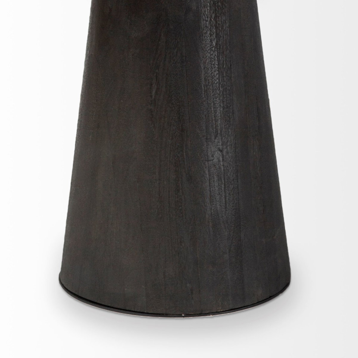 Maxwell 54' Brown Solid Wood Top Brown Metal/Wood Base Dining Table, by Mercana, 54" length x 54" width x 30" height View 6