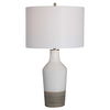 Dakota White Crackle Table Lamp, by Uttermost, 15" width x 26.5" height x 15" depth thumbnail 1