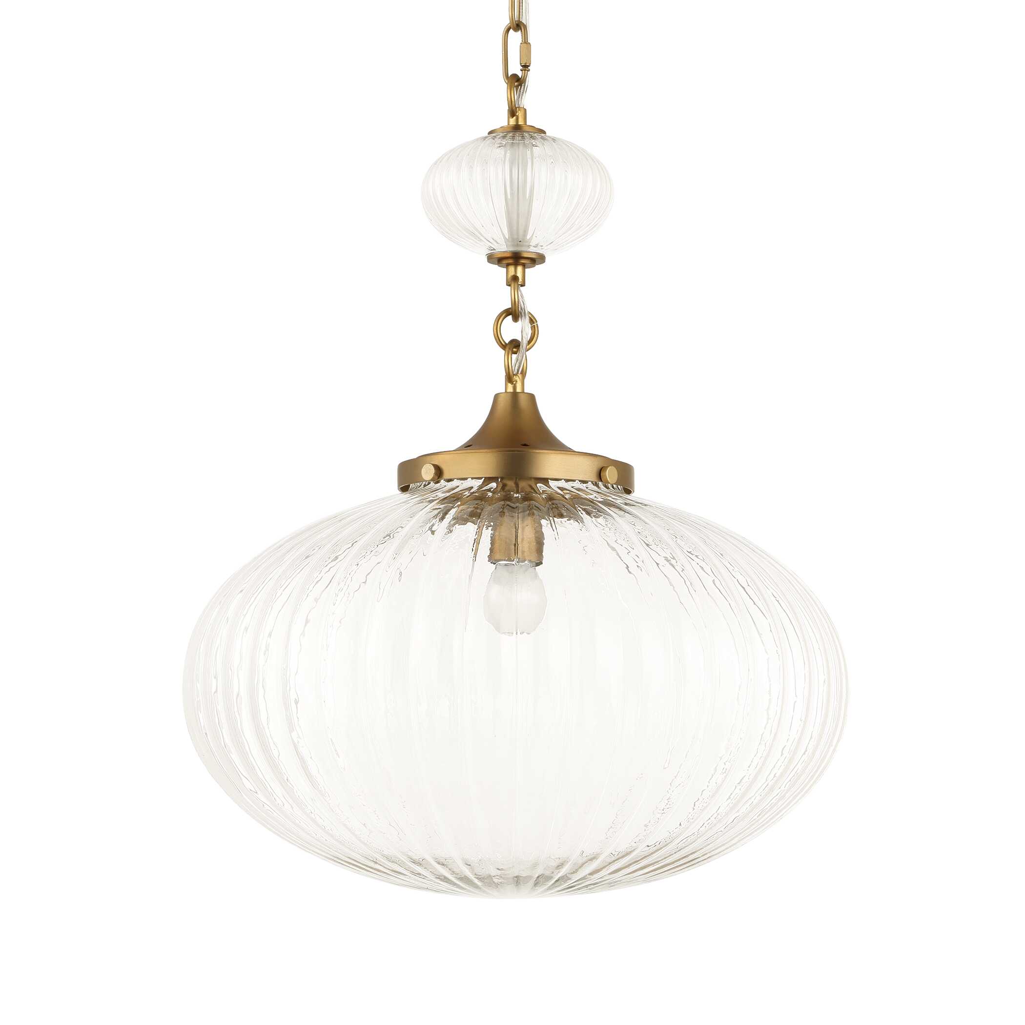 Bellaire 1 Light Glass Shade Pendant, Ceiling Light by Uttermost, 20" height x 16.5" diameter View 3