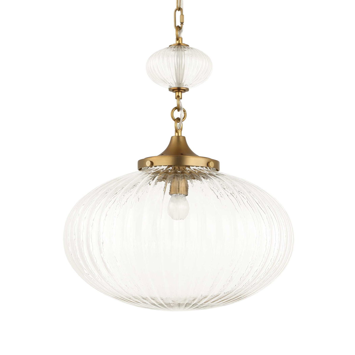 Bellaire 1 Light Glass Shade Pendant, Ceiling Light by Uttermost, 20" height x 16.5" diameter View 3