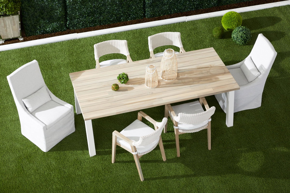 Adele Outdoor Slipcover Dining Chair, by Essentials for Living, 22.5" width x 40" height x 26.5" depth View 14