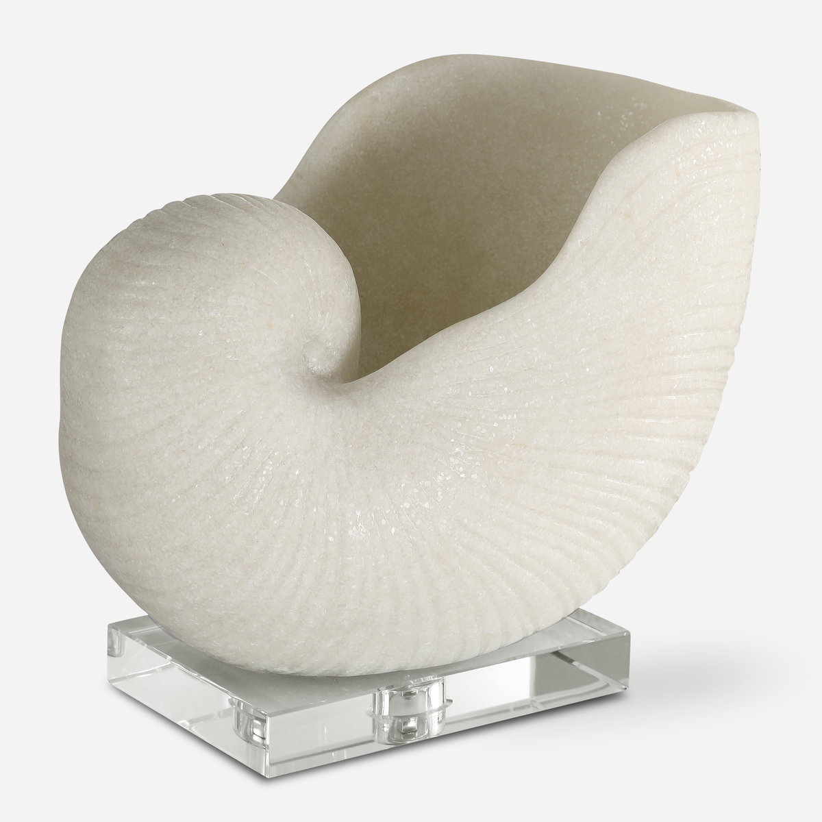 Nautilus Shell Sculpture, Decorative by Uttermost, 11" width x 8.75" height x 7.5" depth View 1