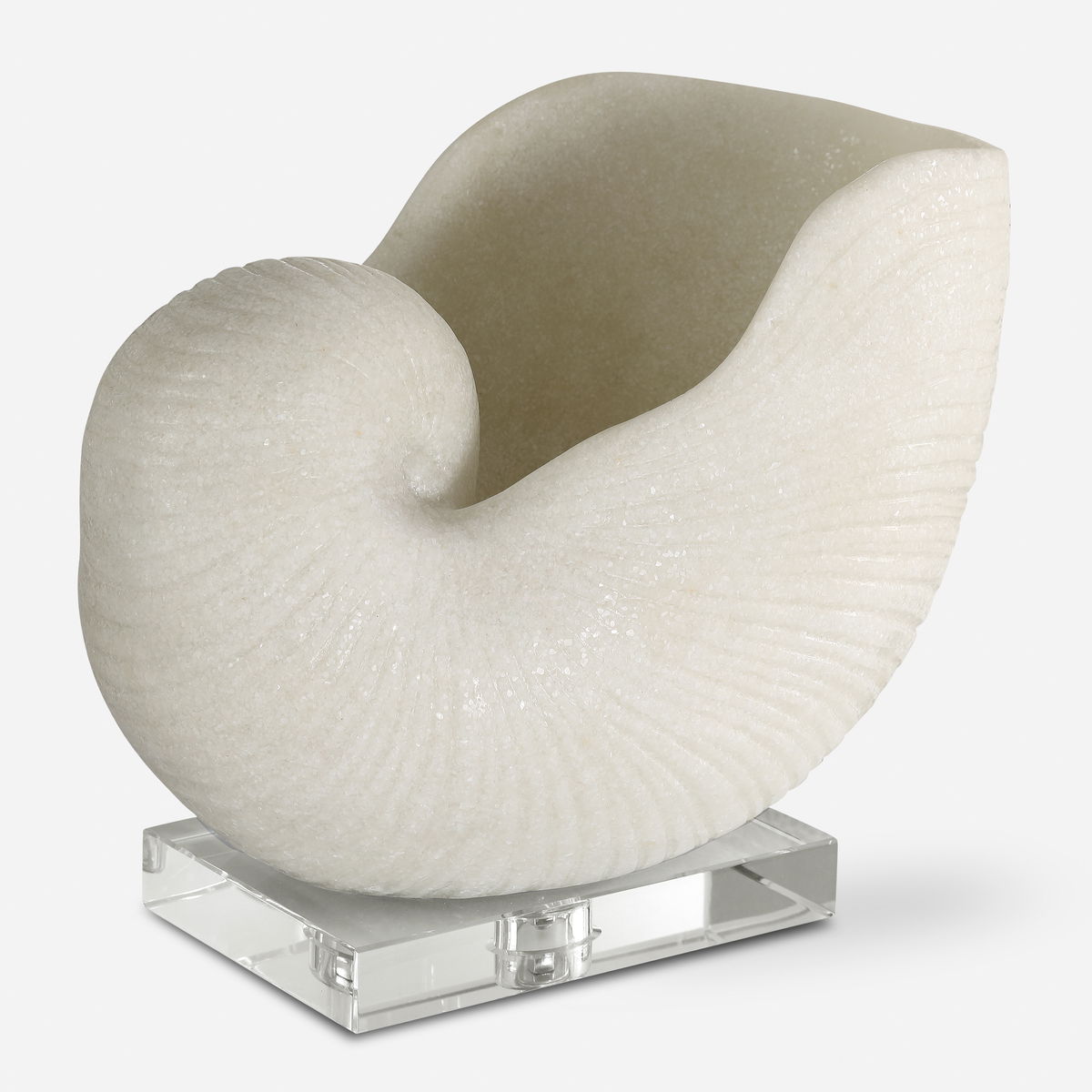 Nautilus Shell Sculpture, Figurines & Statue by Uttermost, 11" width x 8.75" height x 7.5" depth View 1