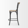 Etienne Light Brown Wood with Iron Metal Counter Stool, Counter & Bar Stool by Mercana, 20.3" length x 22" width x 41.5" height thumbnail 5