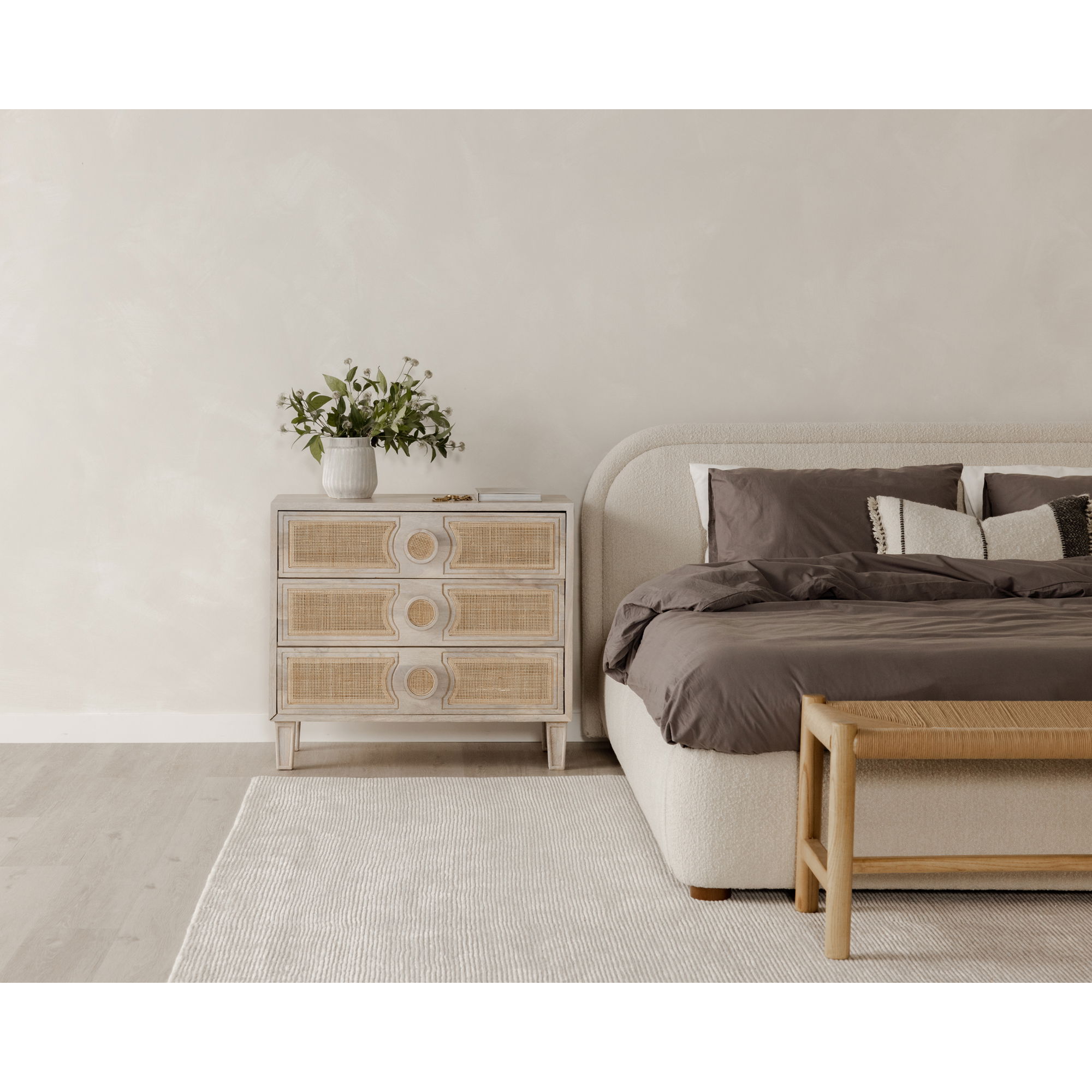 Colin King Bed Oatmeal large image 
