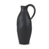 Valora Matte Black Ceramic Jug, Decorative Jar by Mercana, 7.09" length x 5.31" width x 14.76" height thumbnail 1