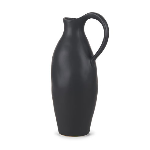 Valora Matte Black Ceramic Jug
