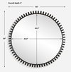 Corona Modern Round Mirror, by Uttermost, 4'2" width x 4'2" height x 3" depth thumbnail 3