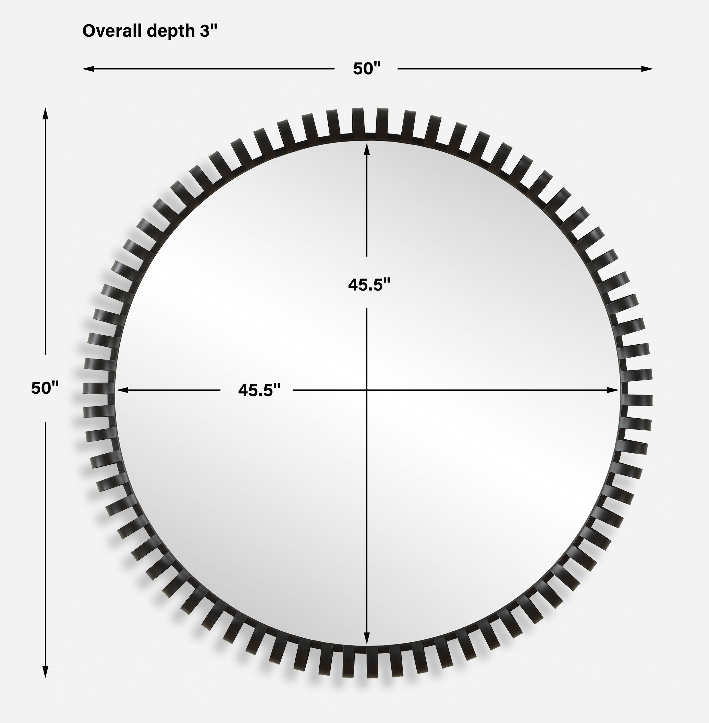 Corona Modern Round Mirror large image 