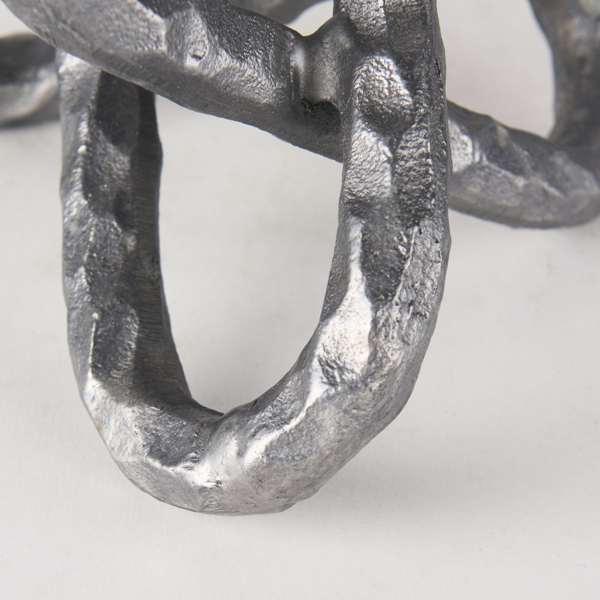 Wilhelm I (Small) 7L x 7W Silver Metal Link Decor Object, Decorative Object by Mercana, 6.69" length x 6.69" width x 6.69" height View 9