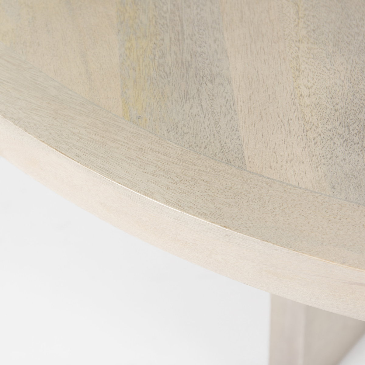 Liesl 54.L x 54.0W x 30.0H Barely Gray Finished Wood with Circular Top Dining Table, by Mercana, 54" length x 54" width x 30" height View 7