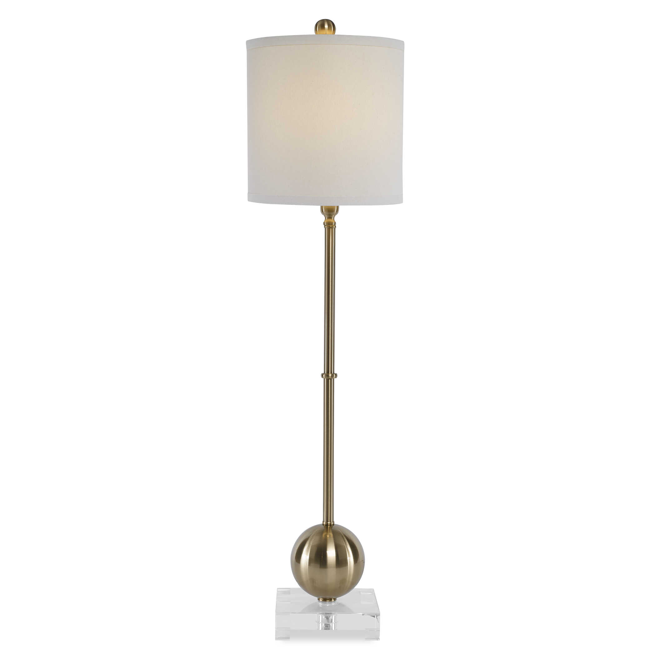 Laton Brass Buffet Lamp, by Uttermost, 9" width x 35" height x 9" depth View 1