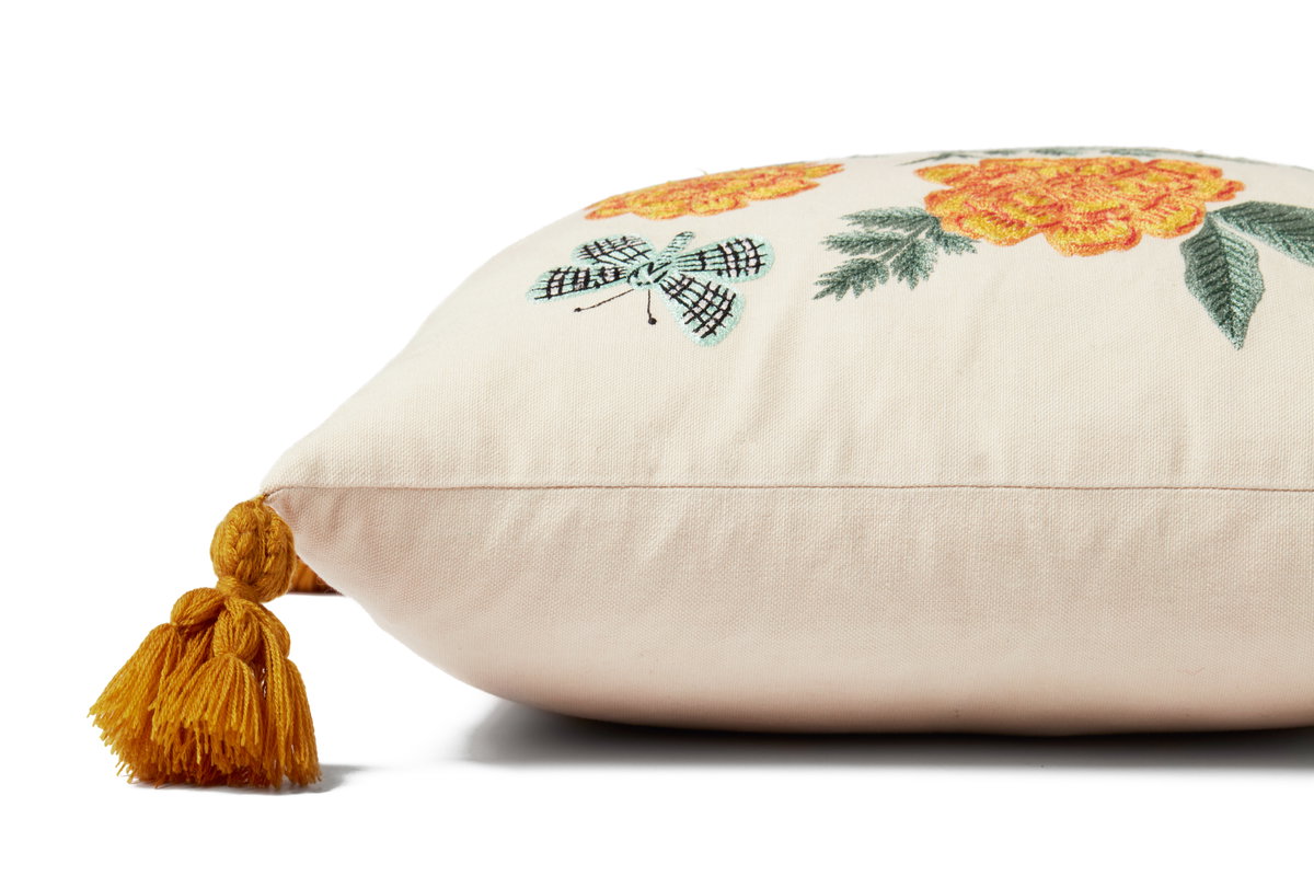 Rifle Paper Co. x Loloi No Name Pillow, Decorative Pillow, 18" length x 18" width View 4