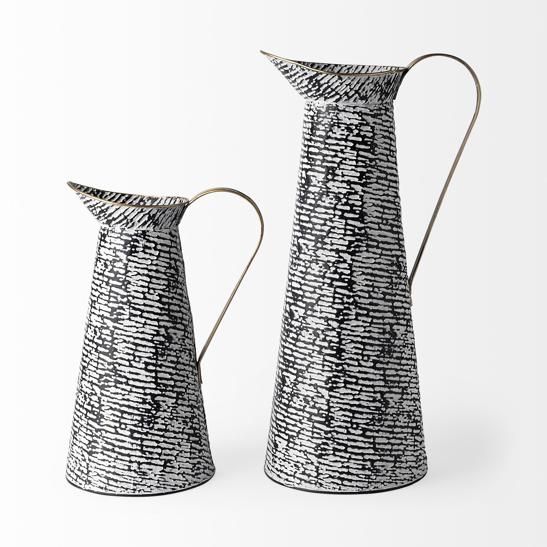 Colette Small Black/White Patterned Vase large image 
