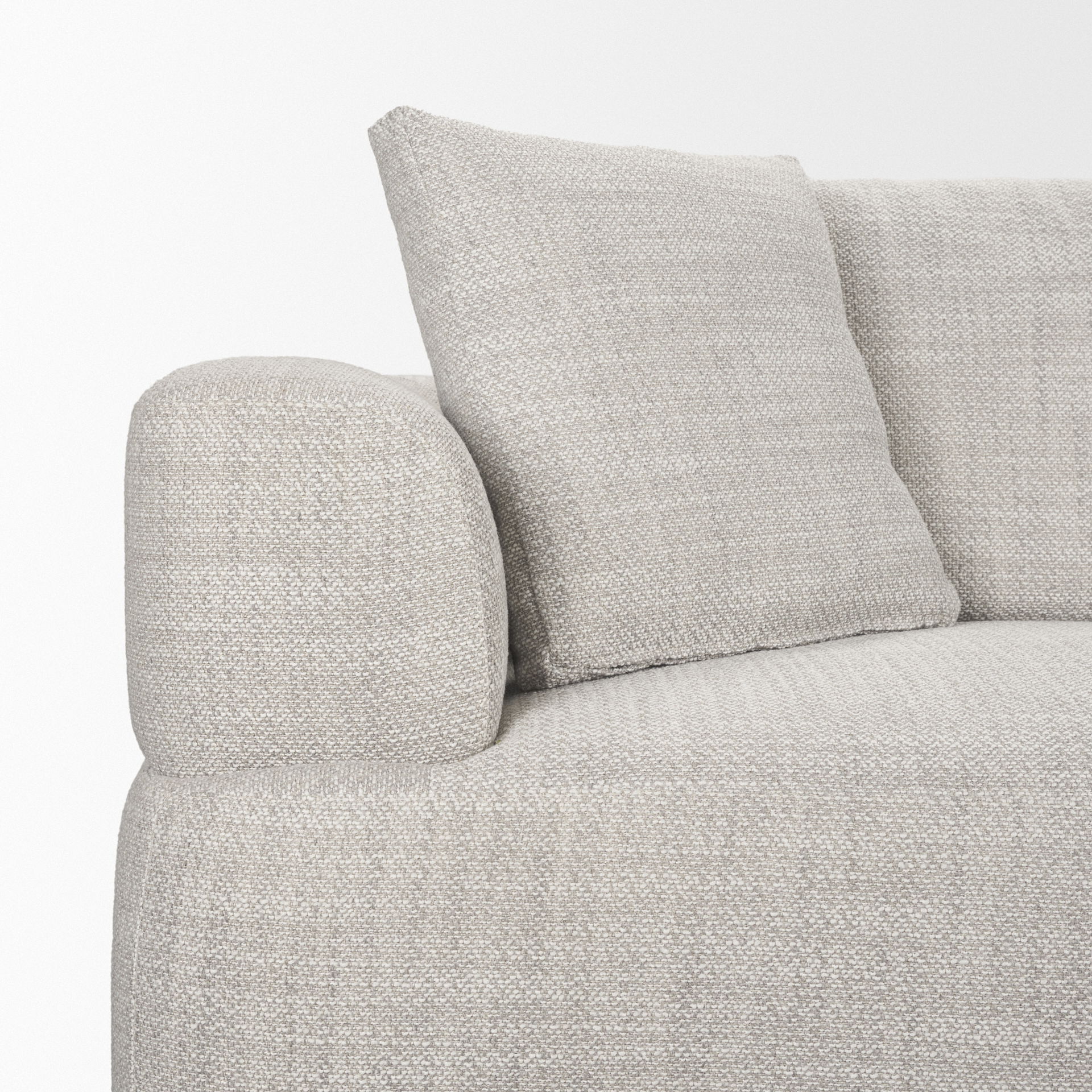 Warner Gray Two Piece Sofa Set, Sectional Sofa by Mercana, 113" length x 40.2" width x 32.68" height View 6