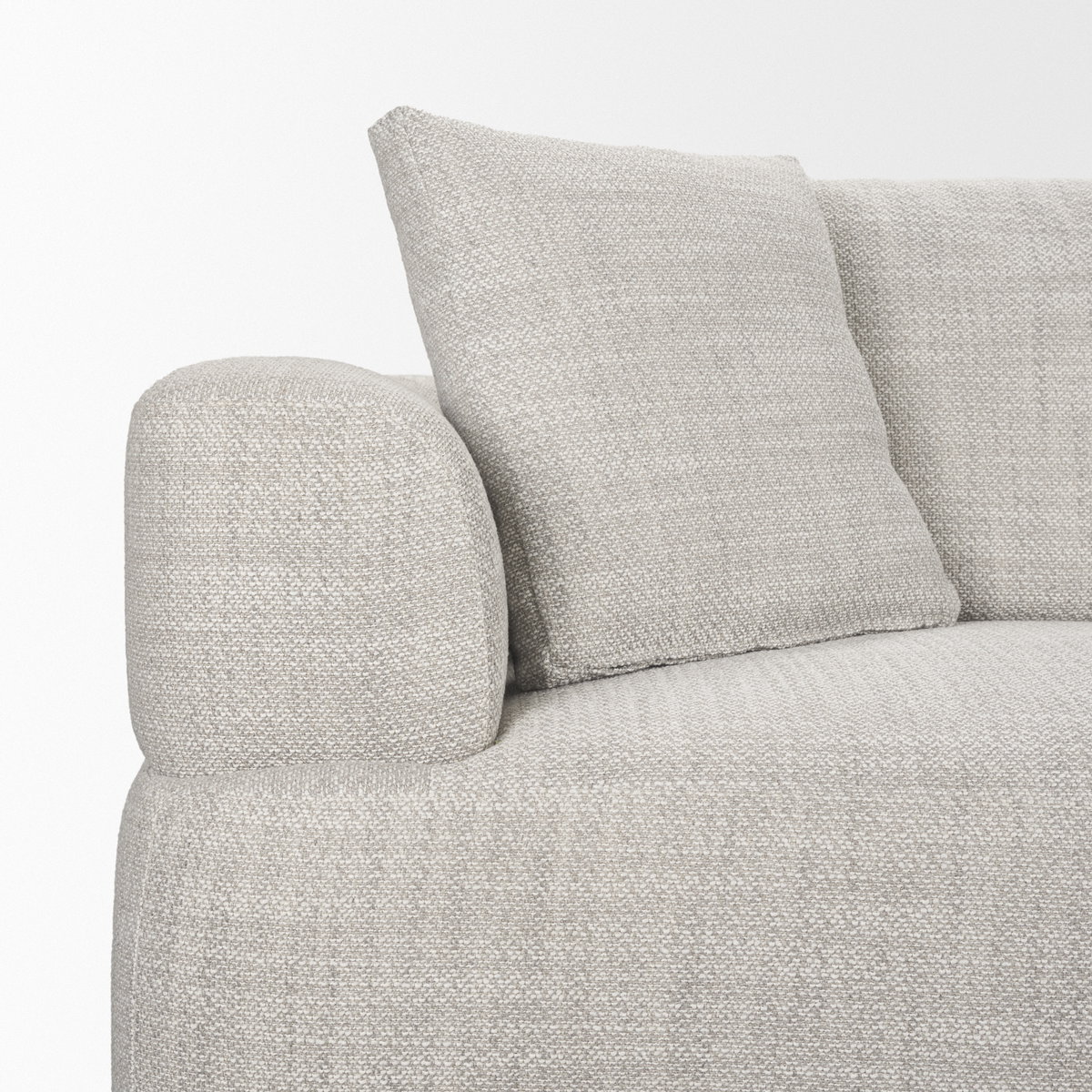 Warner Gray Two Piece Sofa Set, Sectional Sofa by Mercana, 113" length x 40.2" width x 32.68" height View 6