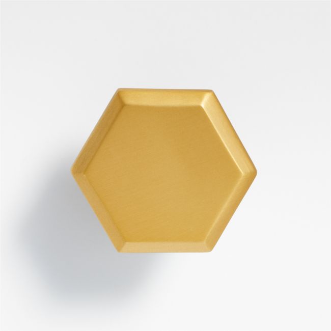 Online Designer Kitchen Hex Brass Knob