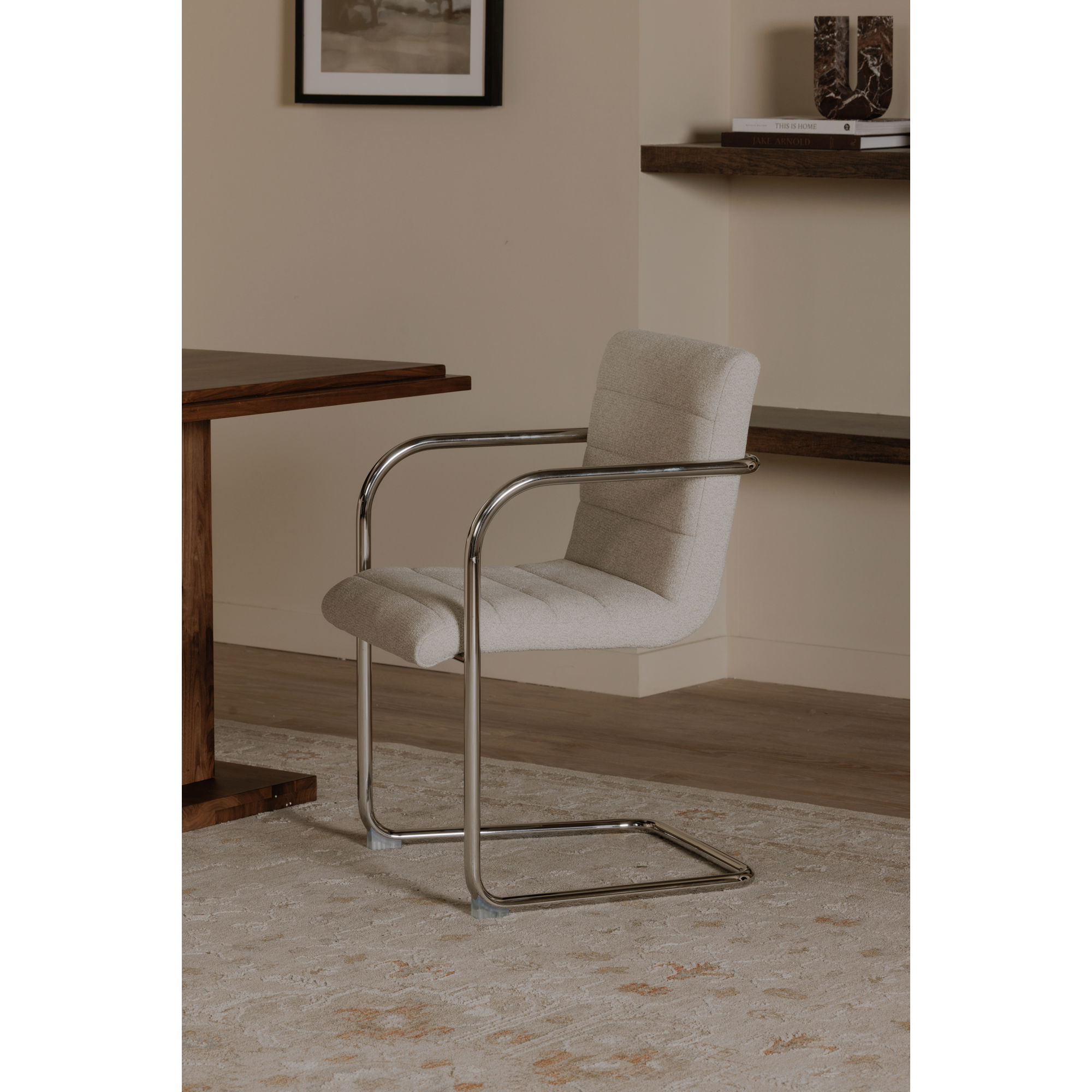 Pedro Dining Chair Beige Set Of Two, by Moe's Home, 21.7" width x 33.5" height x 23" depth View 7
