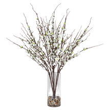 Online Designer Dining Room Quince Blossoms Silk Centerpiece