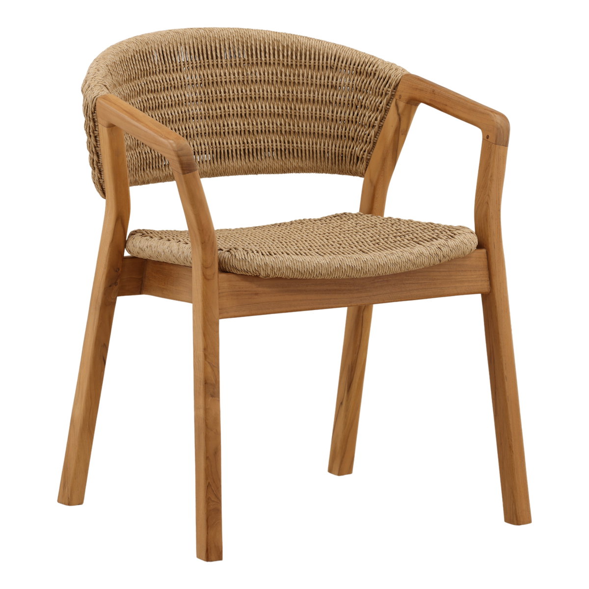 Arrow Outdoor Dining Chair Natural, by Dovetail, 23.81" width x 30" height x 23.42" depth View 1