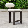 Bolster Back White Outdoor Counter Stool, Outdoor Stool by Uttermost, 1'8" width x 3'2.5" height x 2'2.25" depth thumbnail 4