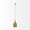 Campanile  Brown Whicker Pendant Light, by Mercana, 16" length x 16" width x 27" height thumbnail 3