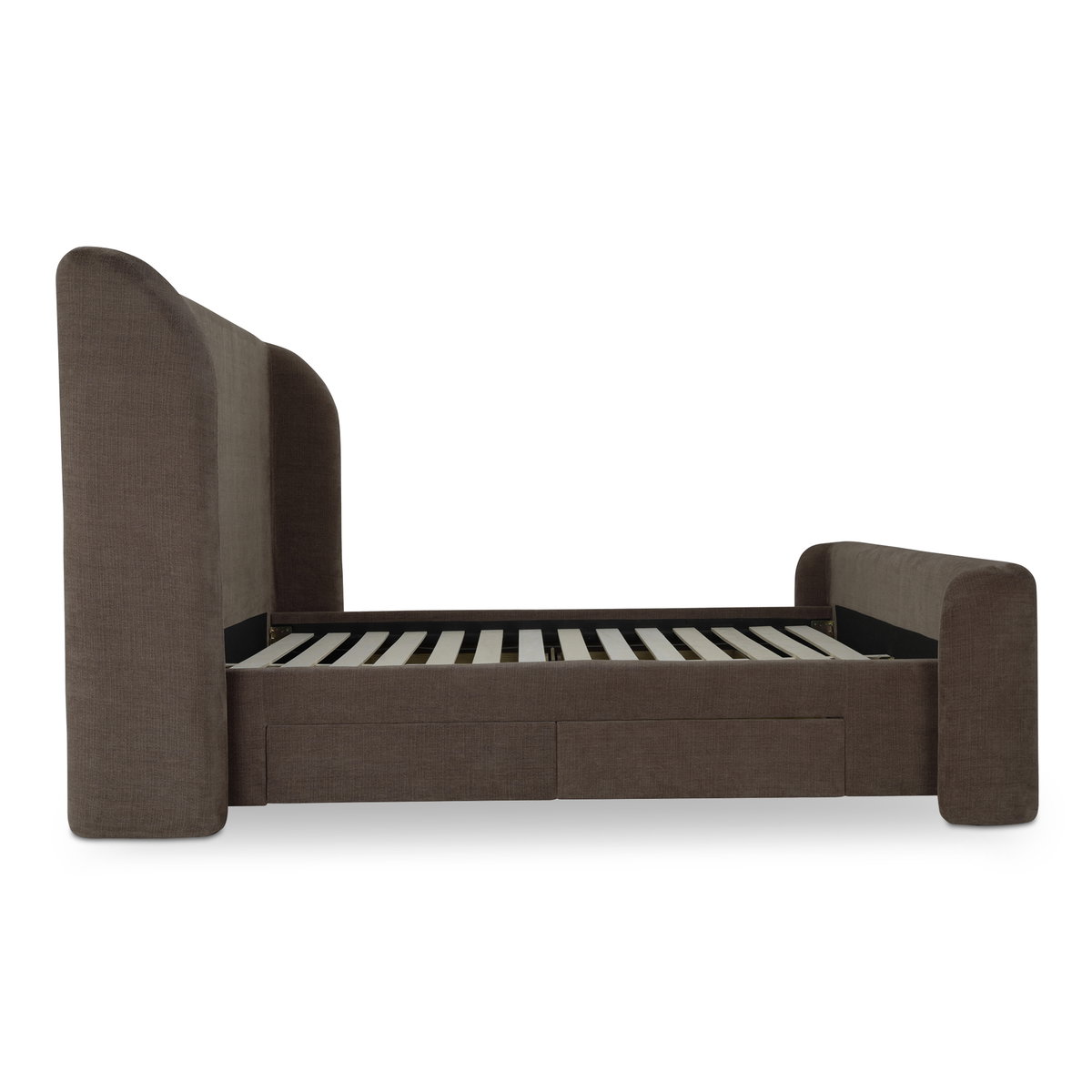 Sophia Queen Storage Bed Brown, by Moe's Home, 6'4" width x 4'7" height x 7'7" depth View 6