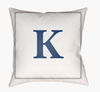 Initials Accent Pillow, Decorative Pillow by Surya, 18" length x 18" width thumbnail