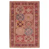 Runner Southwestern Hand-Knotted Wool Pink Area Rug thumbnail 2