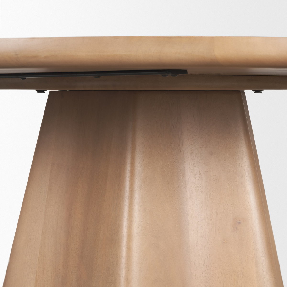 Jovani 60' Solid Light Brown Mango Wood Round Dining Table, by Mercana, 60" length x 60" width x 30" height View 9