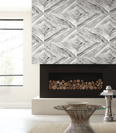 Carrara Horizontal Grey Peel & Stick Wallpaper