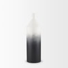 Townley Small White with Black Ombre Metal Vase, by Mercana, 19.69" length x 5.91" width x 5.91" height thumbnail 5