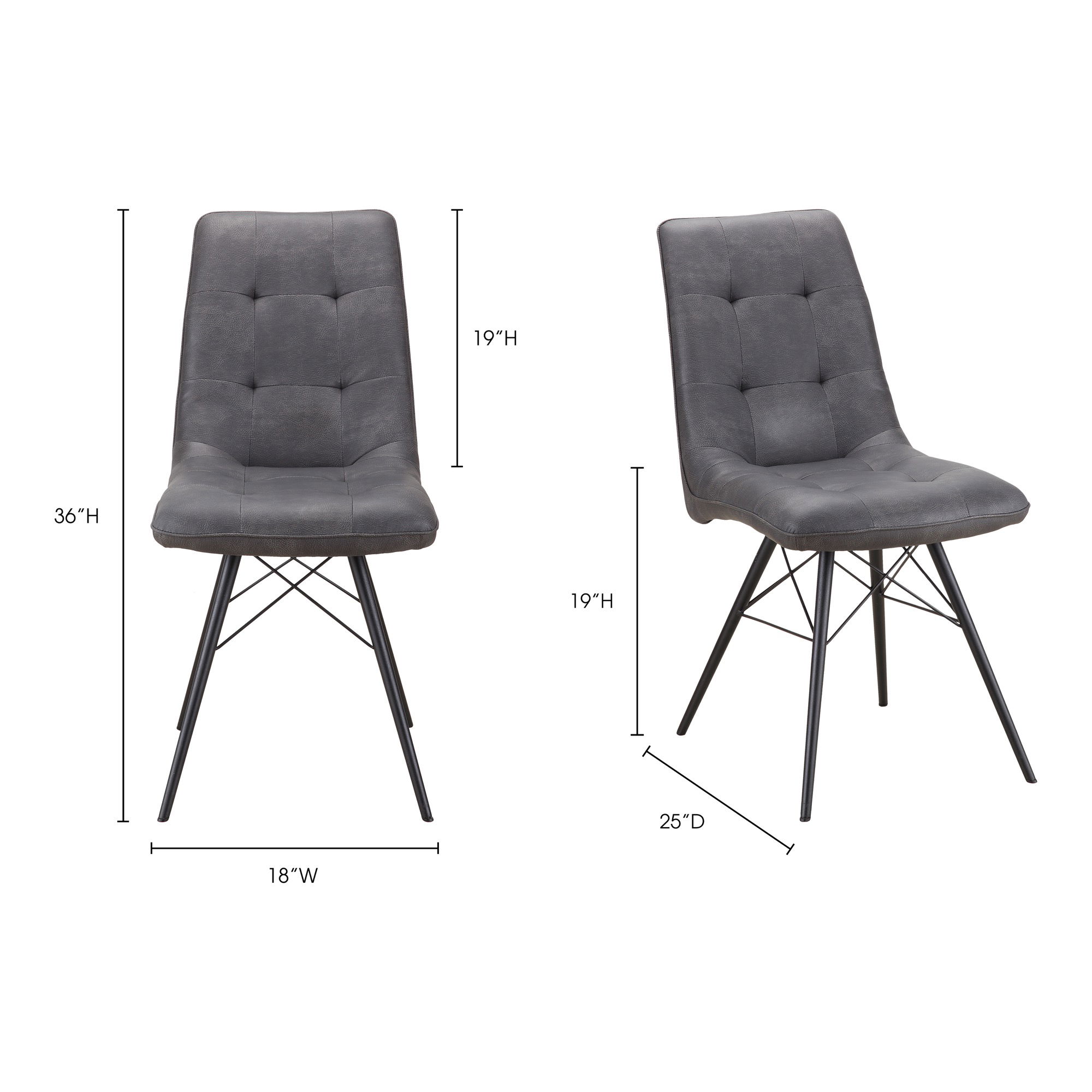 Morrison Side Chair Grey- Set Of Two large image 