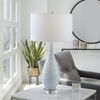 Clariot Ribbed Blue Table Lamp thumbnail 1