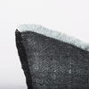 Malia 20L x 20W Black and Teal Fabric Fringed Pillow Cover, Decorative Pillow by Mercana, 20" length x 20" width x 0.2" height thumbnail 6
