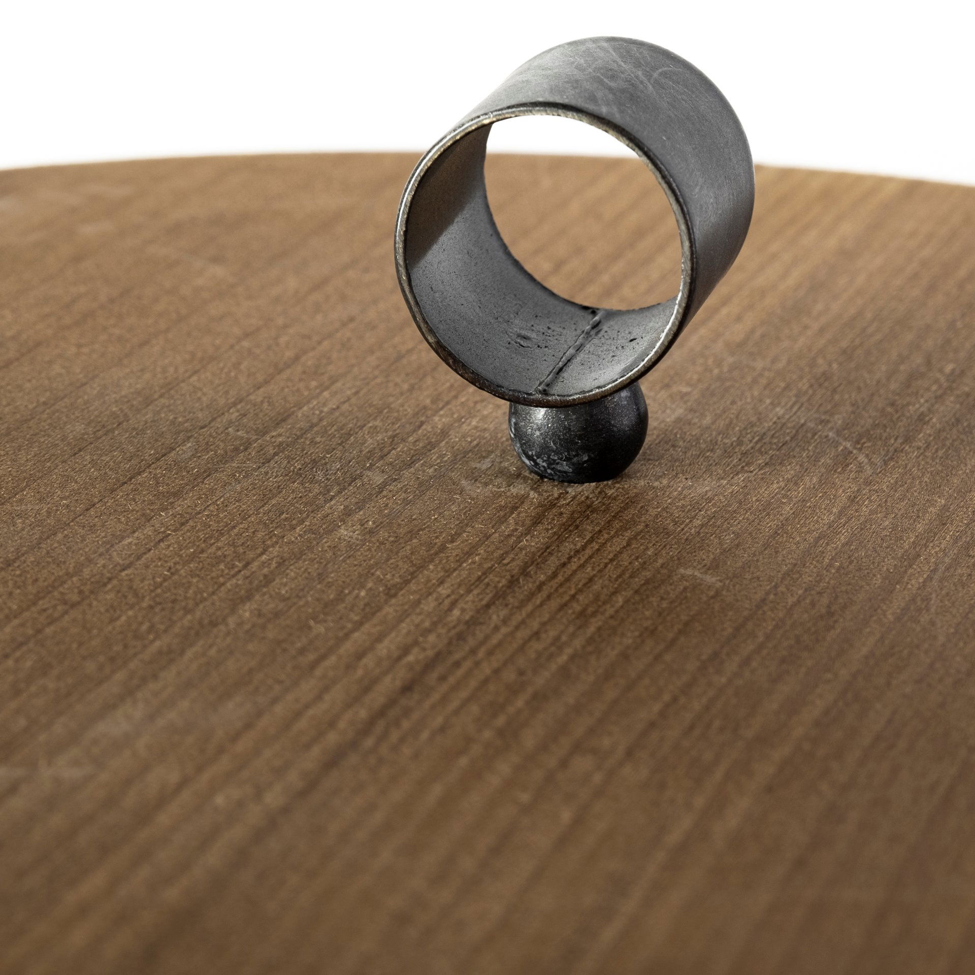 Cyril (Set of 2) Gray Metal with Brown Wood Lids Jars, Decorative Jar by Mercana, 9.06" length x 9.06" width x 12.8" height View 9