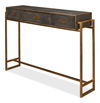 Shagreen Gold & Gray Console, Console Table by Sarreid, 49" length x 12" width x 34" height thumbnail 8