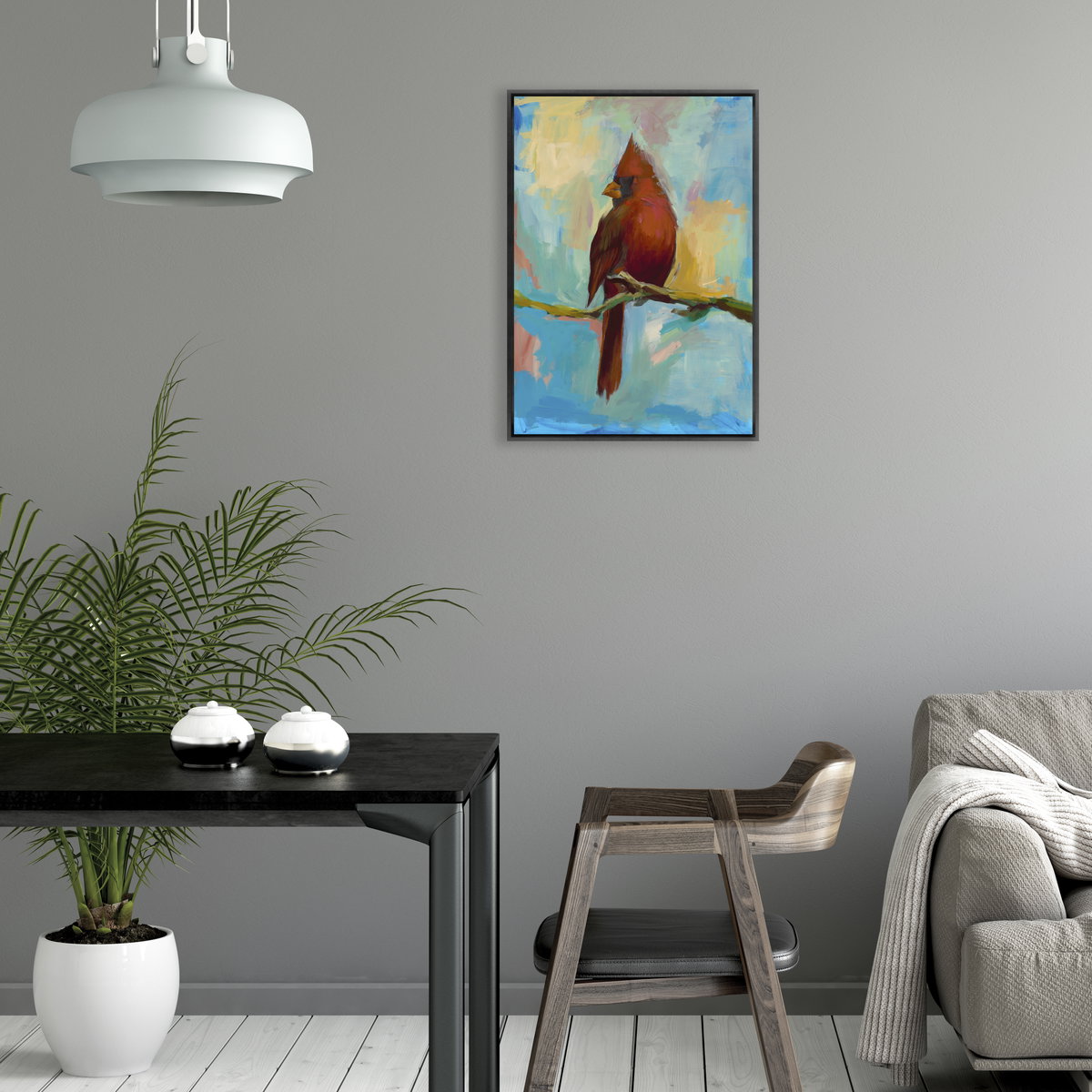 25.5 x 35.5 Red Cardinal, Art by Leftbank Art, 25.5" width x 35.5" height View 2
